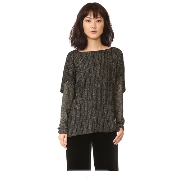 Shopbop Derek Lam 10 Crosby Cross Back Lurex Sweater sz S - Picture 3 of 4